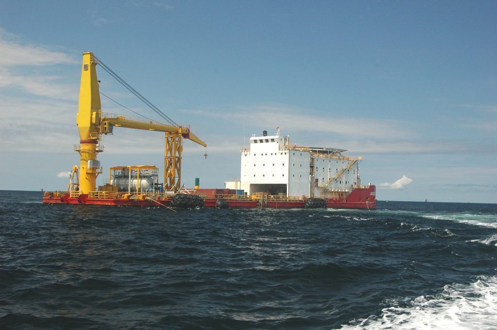 WAV construction and accommodation barge